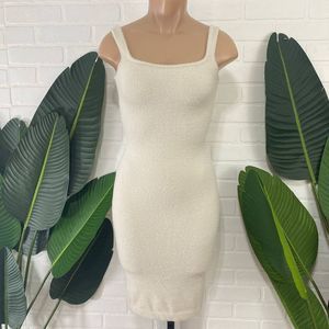Aritzia Wilfred Free Hush Knit Tank Dress in cream